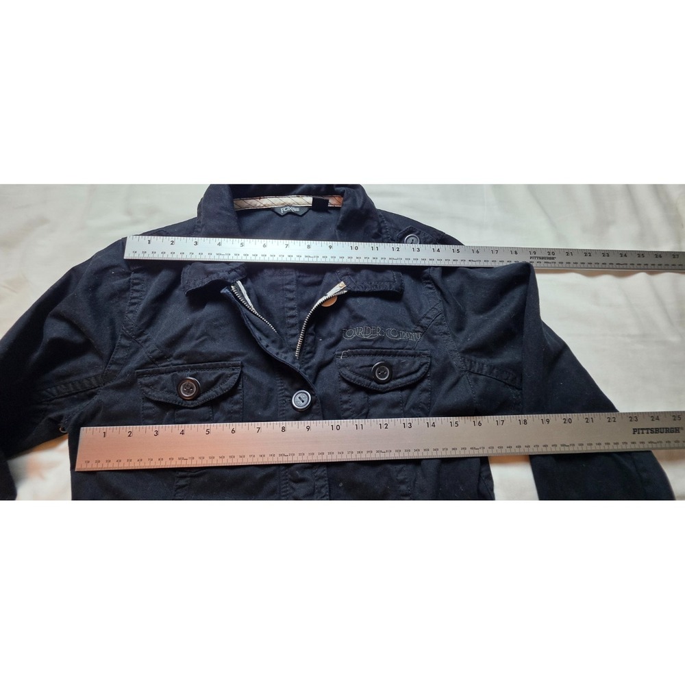 Vtg Fox Racing Riders Co Jacket M Black Cargo Military Utility Y2K Goth Grunge - Picture 7 of 13